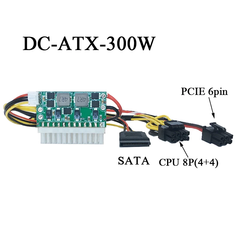 

6pin Male input 12V high power pico DC-ATX 300W ATX 24Pin mini ITX PSU pico for PC computer network server