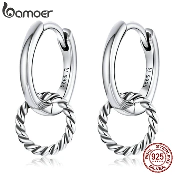 Double Ring Ear Buckles Round Circle Earrings
