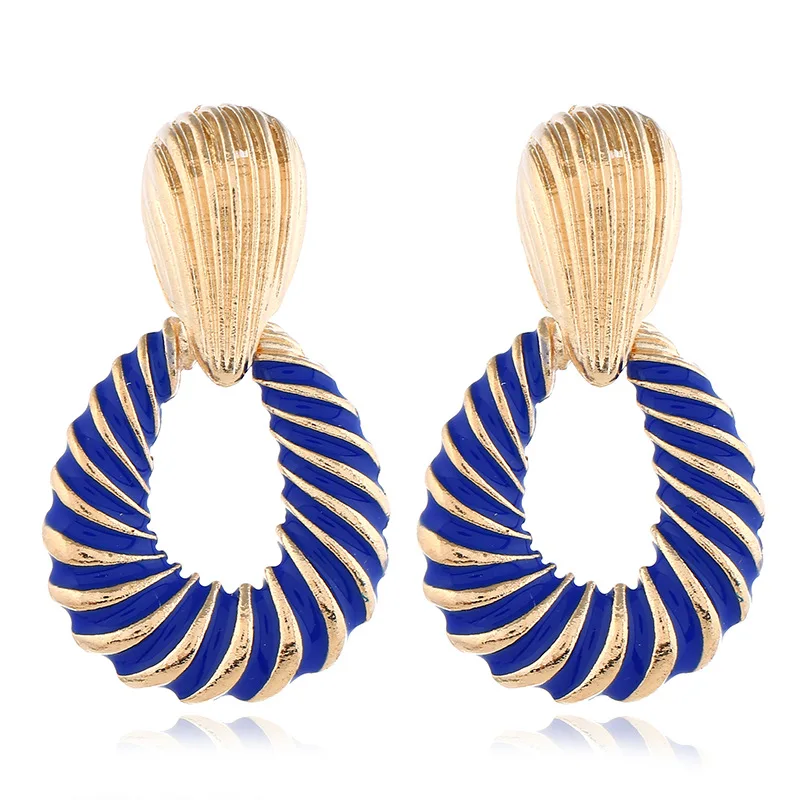 

New Korean Big metal circle Drop Earrings for Women 2019 Jewelry Fashion exaggeration Dangle Earrings Bohemian Preferred Gift