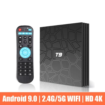 

Android 9.0 TV Box T9 RK3318 QuadCore 4GB RAM 64GB ROM USB 3.0 4K Set Top Box 2.4G/5G Dual WIFI 2G16G TVBOX Smart Media Player