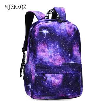 

Mjzkxqz Fashionable Student Schoolbag Multicolor Backpack Space Printing Backpacks For Teenager Men Women Starry Sky Backpack