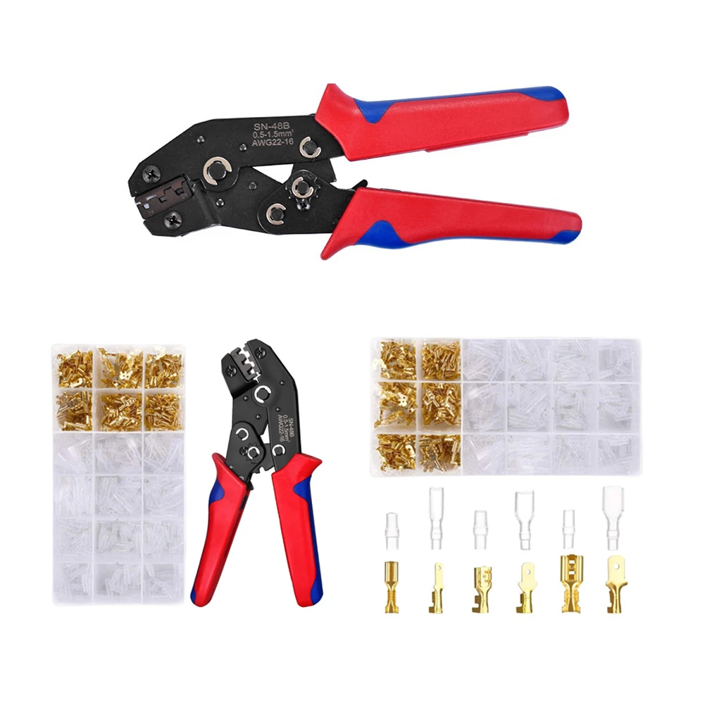 Adjustable Cold Pressed Cable Crimping Pliers Wire Connector Terminal