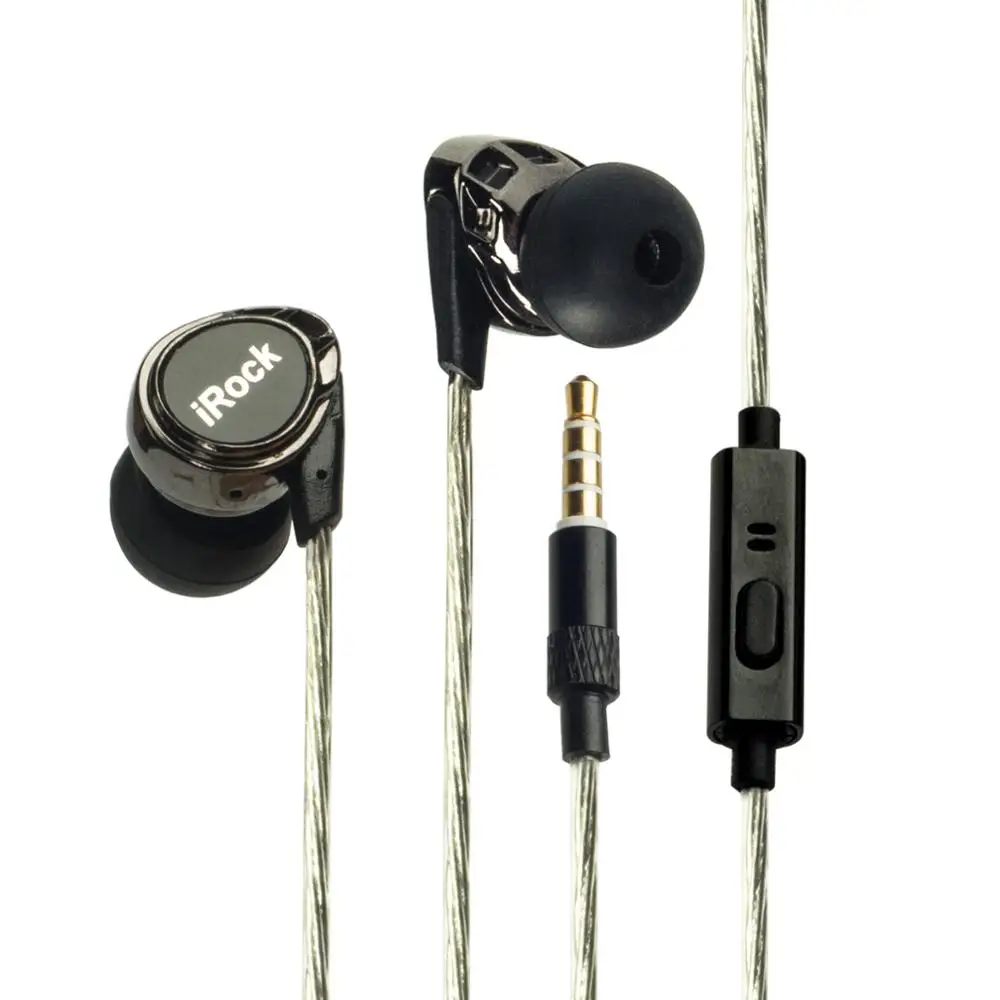 In-Ear Earphones with Mic Hifi Monitor Headset Dual Drivers Wired Music Sport Earbuds with Microphone 3.5mm