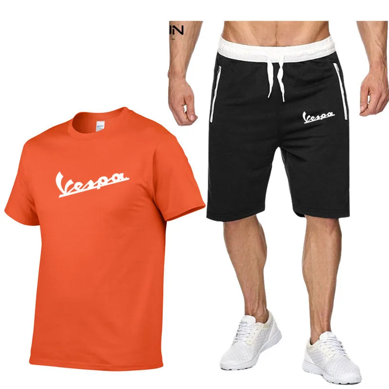 Брендовая одежда мужской беговой костюм короткий рукав+ шорты баскетбольный тренировочный костюм быстросохнущая свободная футболка для спортивного зала и фитнеса