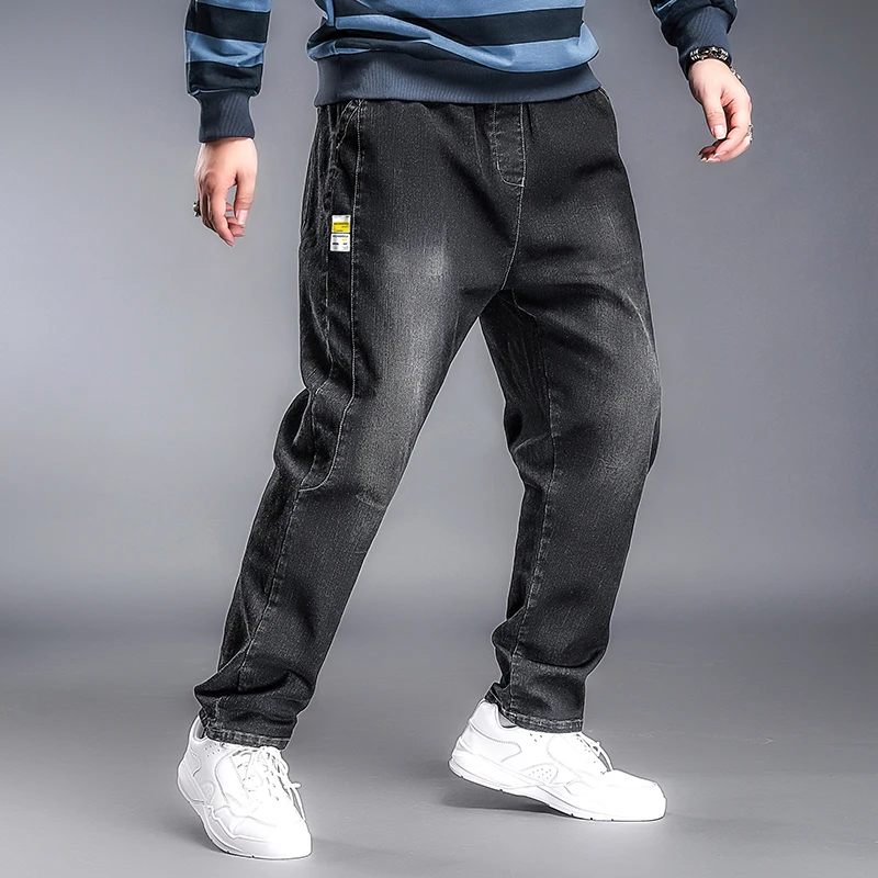 

Plus Size 6XL 5XL XXXXL Fashoin Blue Jeans 2020 Vintage Straight Pants Harajuku Jeans Wide Leg Jeans High Quality Denim Pants