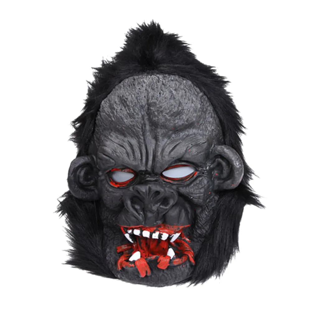 Армейский зеленый 1pc Orangutan Mask Costume Prop Face Mask for Cosplay Costume Party Halloween Masquerade Stage Performance - Цвет: Армейский зеленый