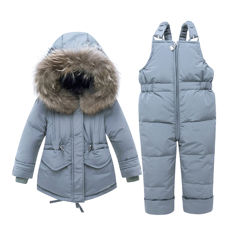

2019 baby Boys parka Girls Clothes Kids Down Coat Children Warm Snowsuit Outerwear + Romper Clothing Set Russian Winter jackets