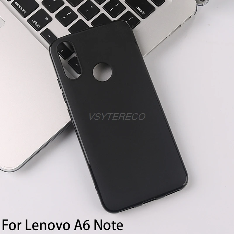 Мягкий ТПУ чехол для телефона s Для lenovo A6 Note задняя крышка противоударный Черный