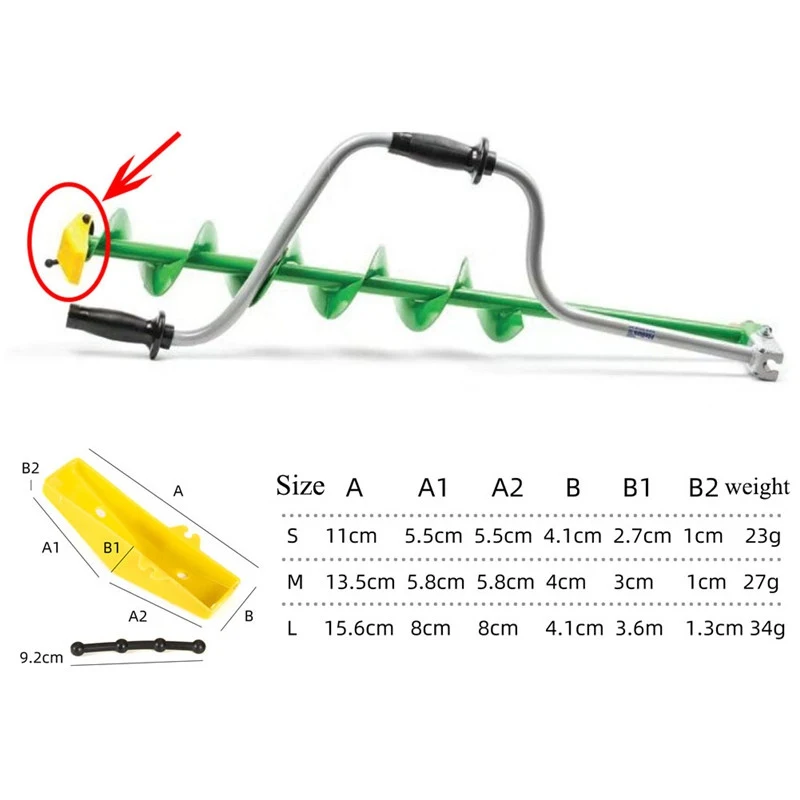 Необходимые инструменты для зимней подледной рыбалки, ручное спиральное сверление, ледовая дрель, мощная Крышка головки