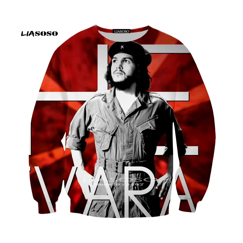 18 Liasoso, осенняя мода, мужская и женская толстовка, 3D принт, Che Guevara, толстовка с капюшоном, аниме, Harajuku, унисекс, длинный рукав, Повседневный, Забавный пуловер - Цвет: 18