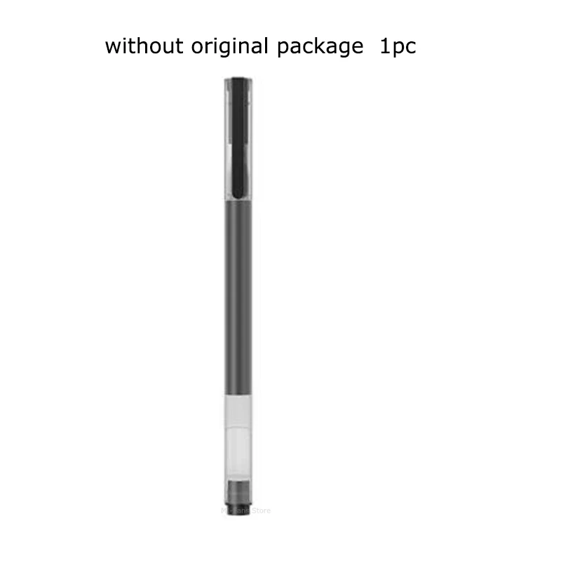 Xiaomi Mijia супер прочный пишущий знак ручка 0,5 мм пуля черная ручка авторучка Плавная швейцарская заправка красная ручка с черными чернилами - Цвет: black 1pc