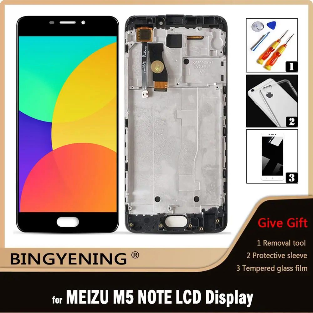 ЖК-дисплей с сенсорным дигитайзером в сборе для MEIZU M5 Note 5 дюйма рамкой оригинал |