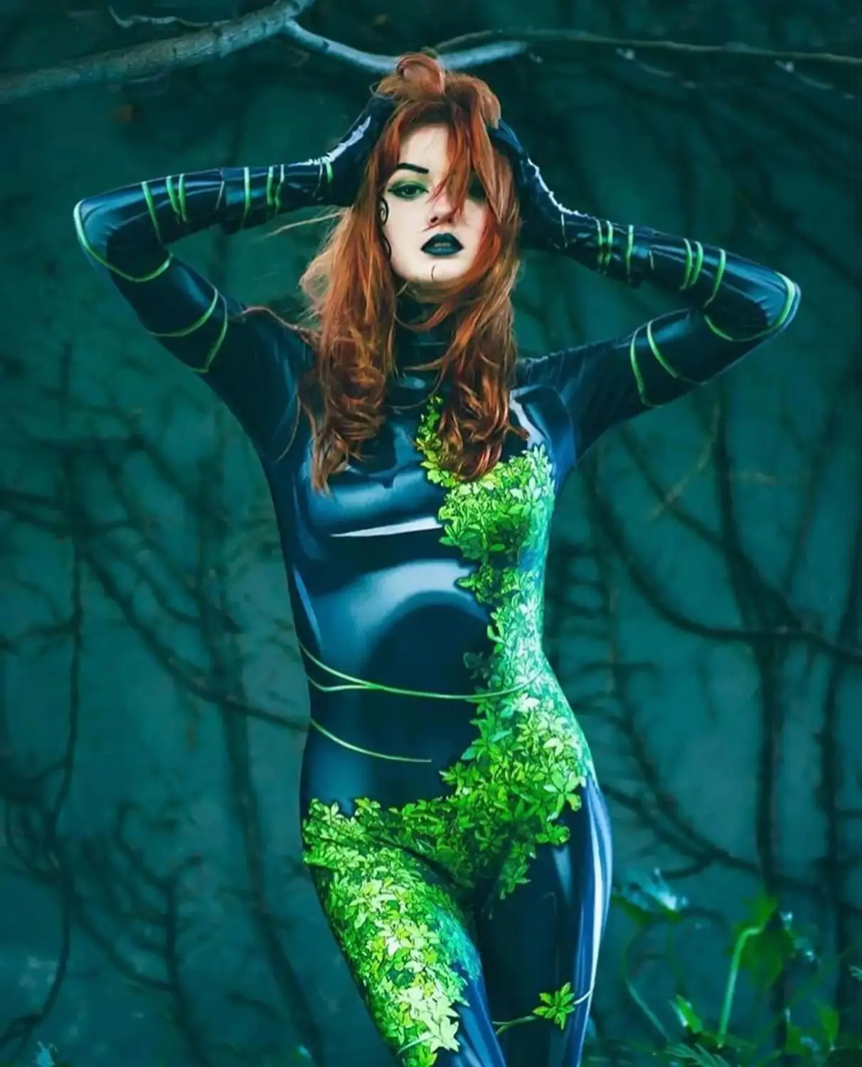 BirdsofPreyPamelaLillianIsleyCosplayCostumesPoisonIvyZentaiBodysuitSuitJumpsuit