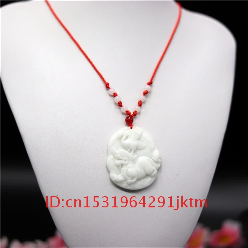 Аксессуары белые ювелирные изделия подвеска Нефритовое ожерелье подарки амулет
