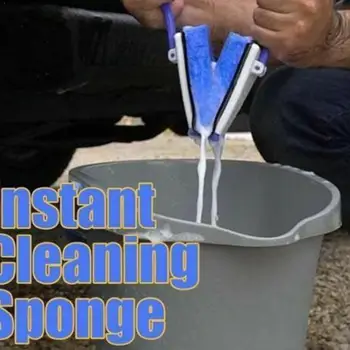 

1pc Folding Multifunctional Sponge Wipe With Handle Brush Multi-purpose Cleaning Cleaning Folding Tool Household Brush V4G5