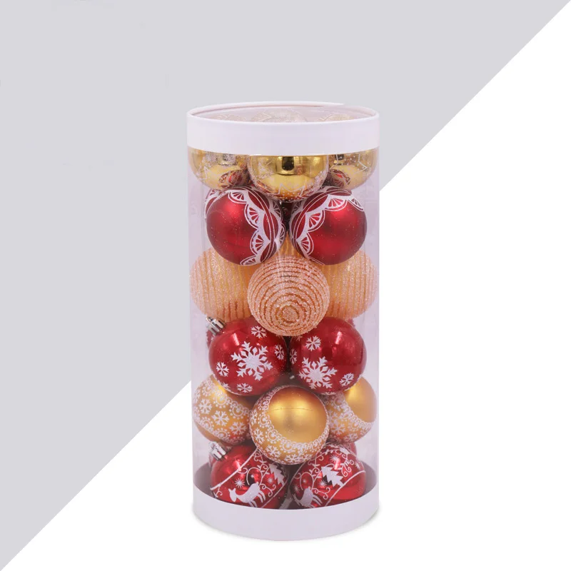 

24Pcs Christmas Tree Pendant Shiny Decorative Balls 6cm Xmas Ornaments Decor Christmas Display Landscape Layout