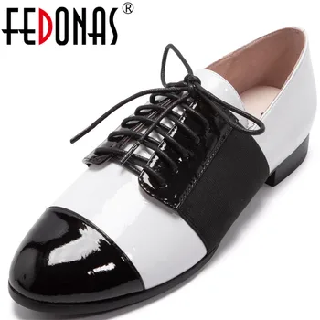 

FEDONAS Women Pumps Fashion Spring Summer Lace Up Round Toe Basic Shoes Working Shoes Cow Leather High Quality Shoes Woman