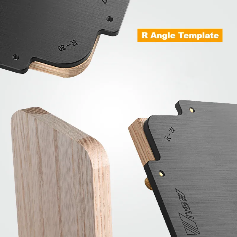 Billig 3 stücke R Runde Ecke Jig Vorlage Bakelit Platte + 1pc Router Bit mit Lager für Holzbearbeitung Werkzeuge Gravur maschine
