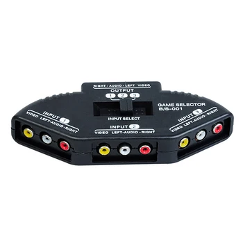 

Selector With Cable Connecting Durable Portable 3-Input 1-Output DVD TV Practical Switcher Home AV Splitter