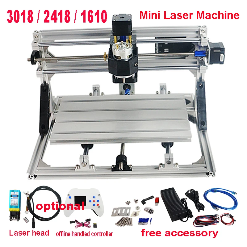 Фрезерный станок с ЧПУ 3018 1610 2418 лазерный гравер CNC3018 Pro металл дерево печатная