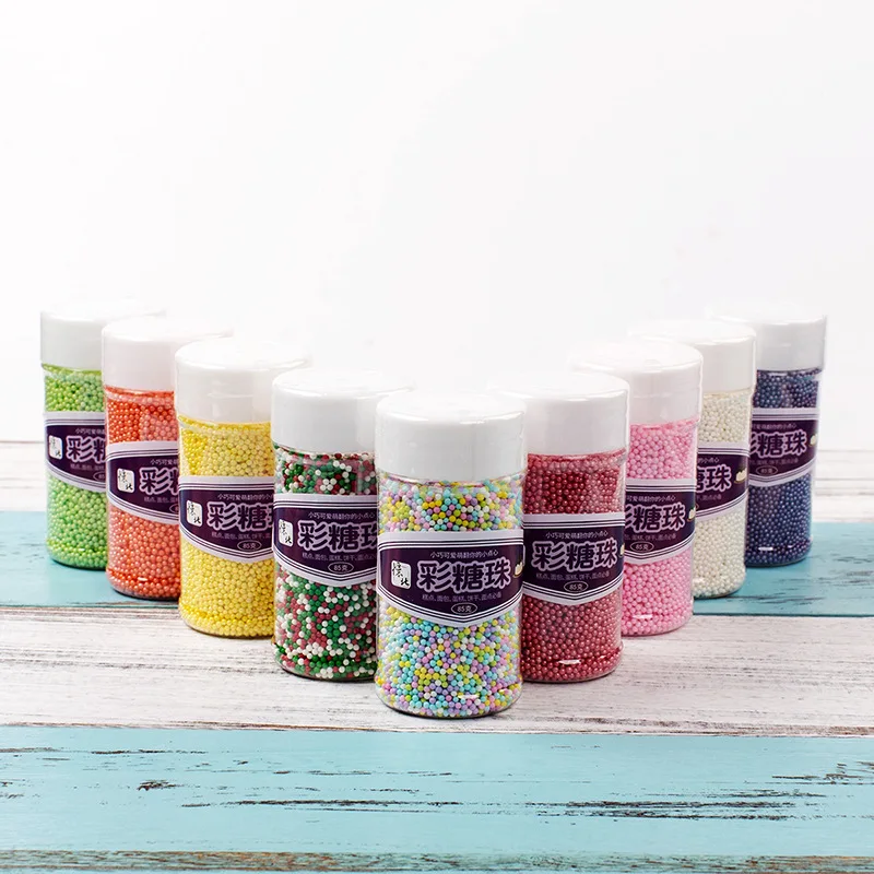 

Colored small beads sugar beads 85g cake bread pearl sugar DIY Silicone Chocolate decoration sugar candy fimo clay cake decor