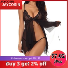 JAYCOSIN наборы бюстгальтер+ трусы модное женское цветочное кружевное нижнее белье с v-образным вырезом ночное белье на бретелях нижнее белье Ночная рубашка Качество 9527