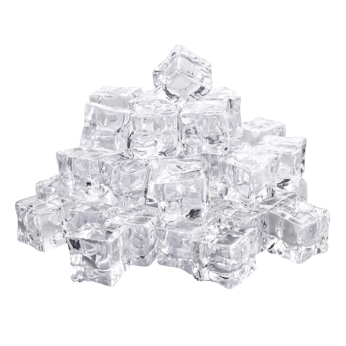 Cubetti di ghiaccio artificiale Cubetti di ghiaccio finti Ghiaccio acrilico artificiale Cubetti di ghiaccio acrilico Cubetti di ghiaccio trasparenti quadrata Cubetti di ghiaccio in plastica quadrata