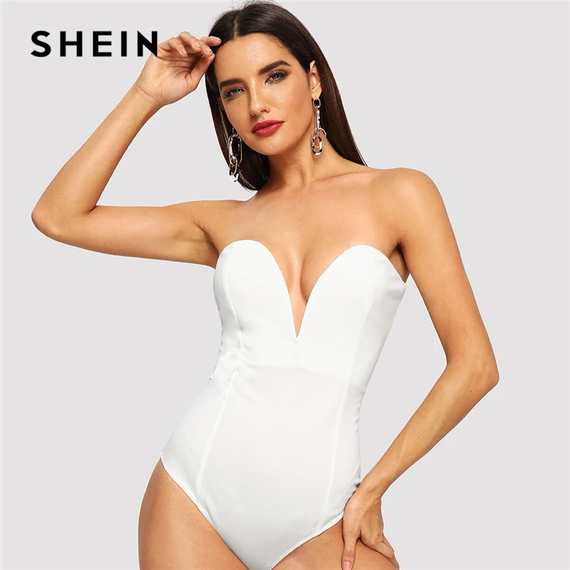 SHEIN Модное Боди 2019 Сексуальное Без Рукавов Вечернее Боди|backless romper|rompers romperssexy black