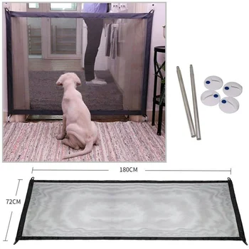 

Portable Pet Barrier Folding Breathable Mesh Net Dog Separation Guard Gate Pet Isolated Fence Enclosure Dog Safety Supplies