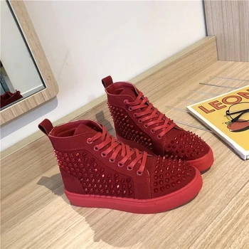 

2020 Spring Fashion Women Rivet Punk Sneakers Women Thick Bottom Casual Platform Shoes Women Vulcanized Shoes Basket Femme