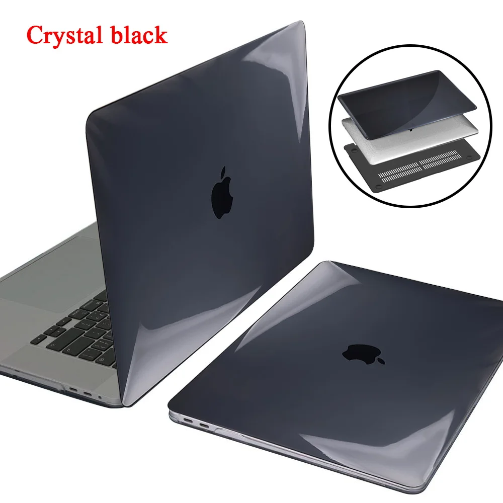Custodia Per Laptop Per Apple Macbook Air 11 "/13"/Pro 13 "/15"/16 "/Macbook 12" A1534/Macbook Bianco A1342 Crystal Black Shell Di Ricambio