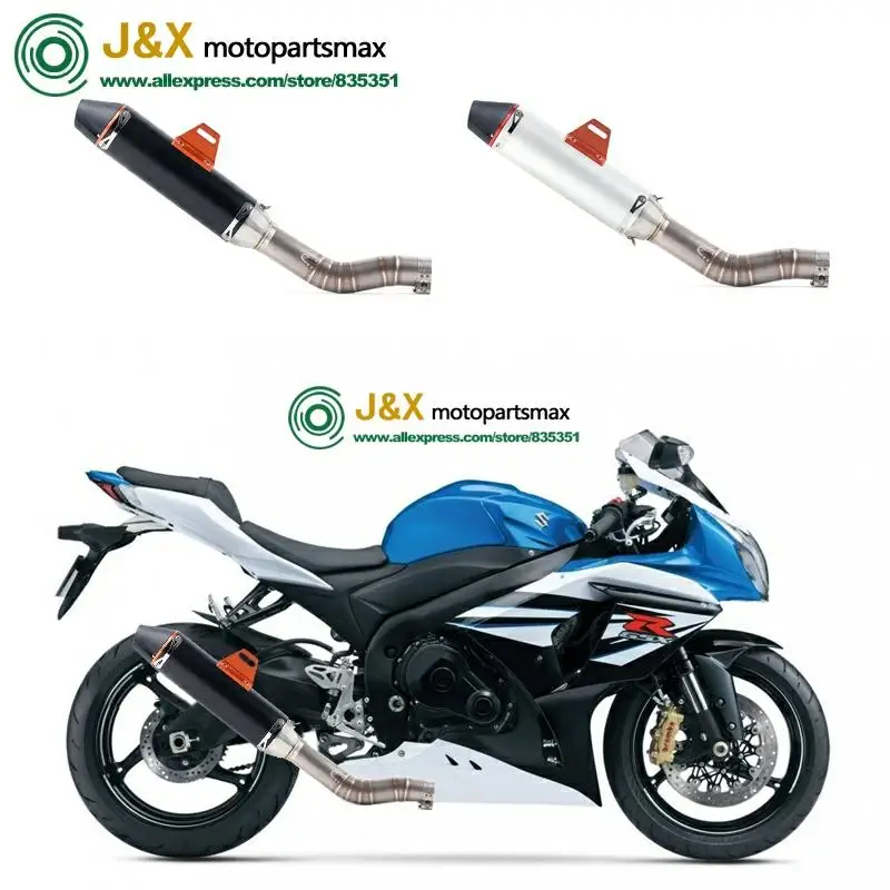 GSXR1000 GSX R1000 GSXR 1000 Модифицированная средняя Соединительная труба без шнуровки полная система выхлопной трубы мотоцикла для suzuki GSXR1000