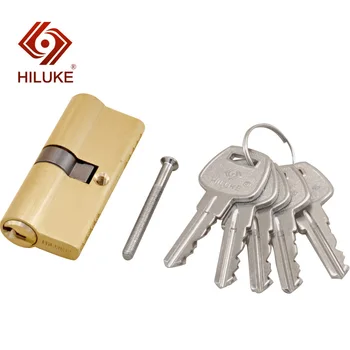 

HILUKE 70mm European standard lock cylinder brass alloy security door lock core double open lock cylinder five keys K70.5