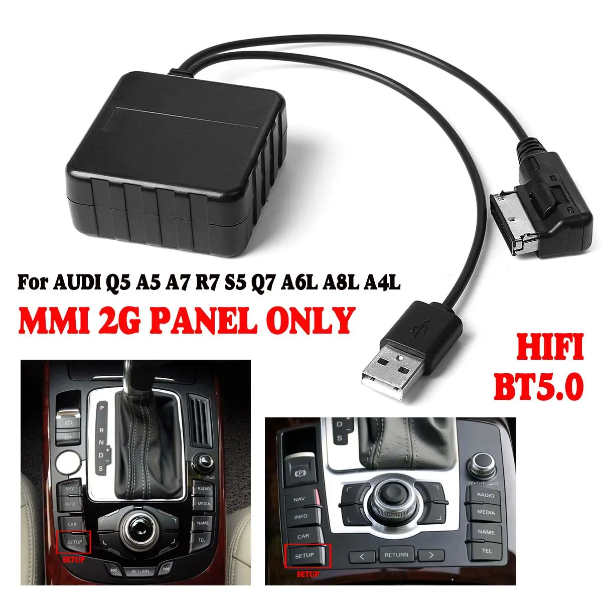 12V MMI 2G bluetooth автомобиля AUX кабель адаптер Беспроводной для AUDI Q5 A5 A7 R7 S5 Q7 A6L A8L A4L