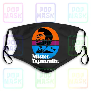 

James Brown Mr. Dynamite, Music Soul, Funky, Funk Hip Hop Rap Washable Reusable Mask with 2Pcs PM2.5 Filters 5 Layers