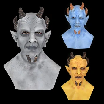 

demon Mask Devil Halloween gloves cosplay larex of grey 3-color hexagon sin pride
