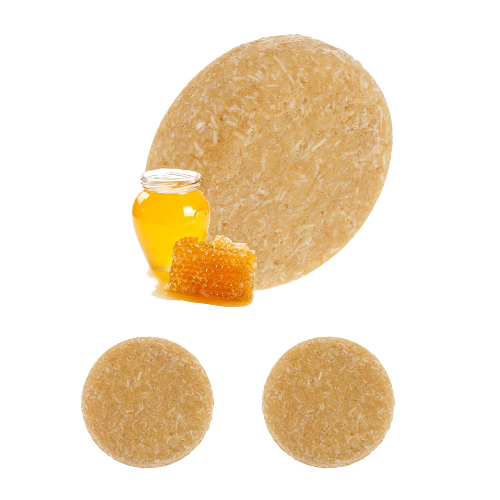 2pcs Honey Essence Hair Shampoo Bar Natural Solid Soap for Shiny Smooth Hair