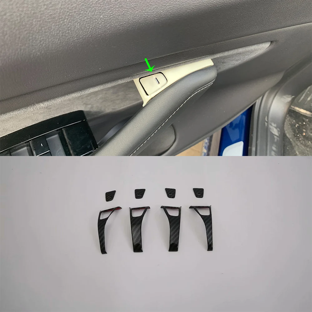

Car Accessories Interior ABS Pattern Door Lock Switch Control Protection Cover Trim For Tesla Model 3 2019 Car Styling