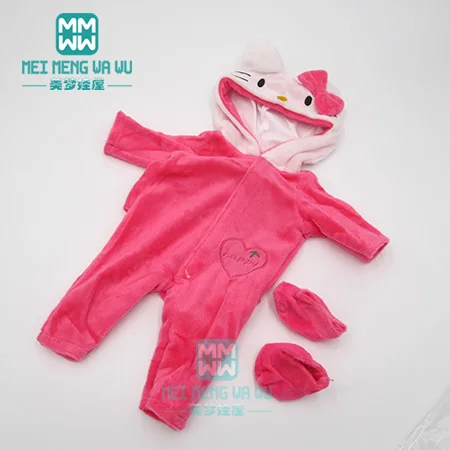 Одежда для куклы подходит 43 см игрушка новорожденная кукла аксессуары футболка+ джинсы сиамский Детский костюм для ползания - Цвет: M--371
