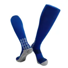 Футбольные носки для взрослых и детей длинные Компрессионные спортивные носки с противоскользящей подошвой дышащие впитывающие пот тренировочные футбольные чулки