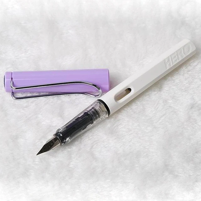 zuiverheid explosie Oven Brand HERO 359 Fountain Pen Colors Original product plastic EF Nib Silver  Calligraphy Stationery Office School Supplies Writing|calligraphy fountain  pen|fountain penhero 359 - AliExpress