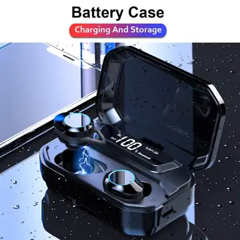 

Wireless Bluetooth 5.0 Earbuds IPX7 Waterproof Eleoption in-Ear Headset with LED Battery Display 3500mah Charging Case