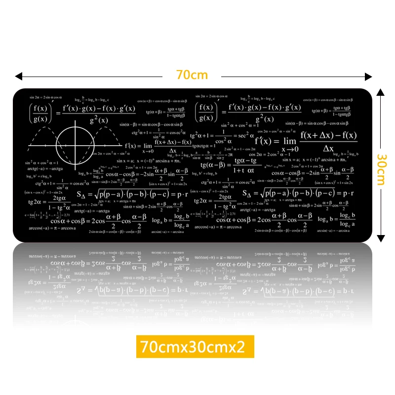 Pbpad store маленький/большой коврик для мыши для игрового плеера стол для ноутбука резиновый коврик для мыши Коврик для мыши Геометрическая формула и доска - Цвет: Math 70x30cm