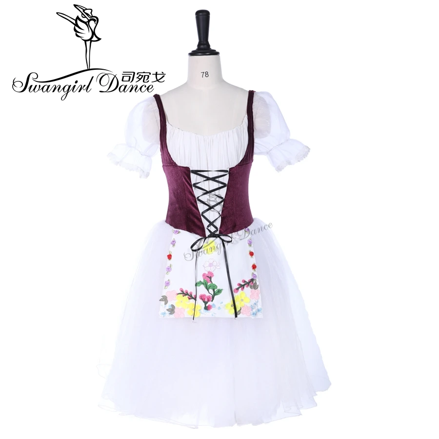 Giselle Romantic ballet tutu long dress YAGP competiton professional ballet stage costume dress BT9252