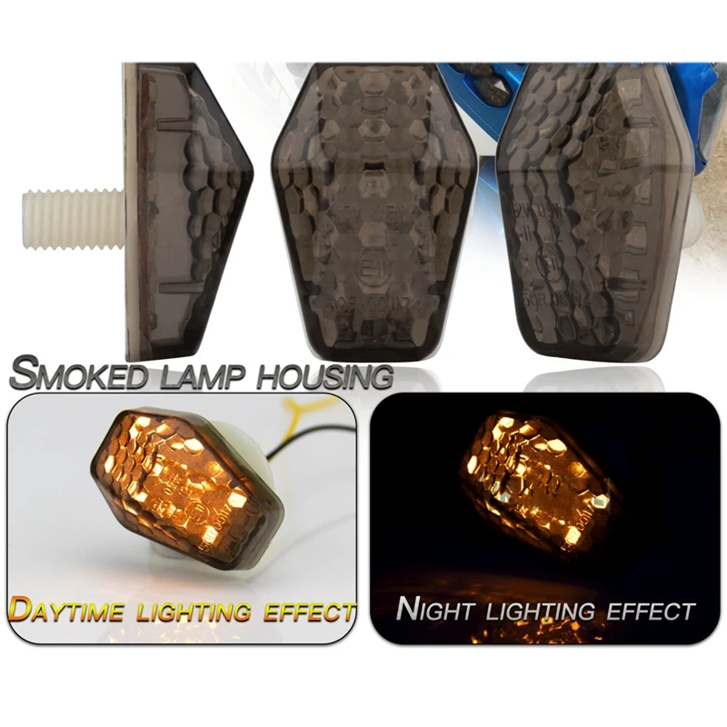 Motorcycle 2Pcs LED Mount Flush Blinker Tail Indicator Turn Signals Light for Suzuki GSX 1250 F |