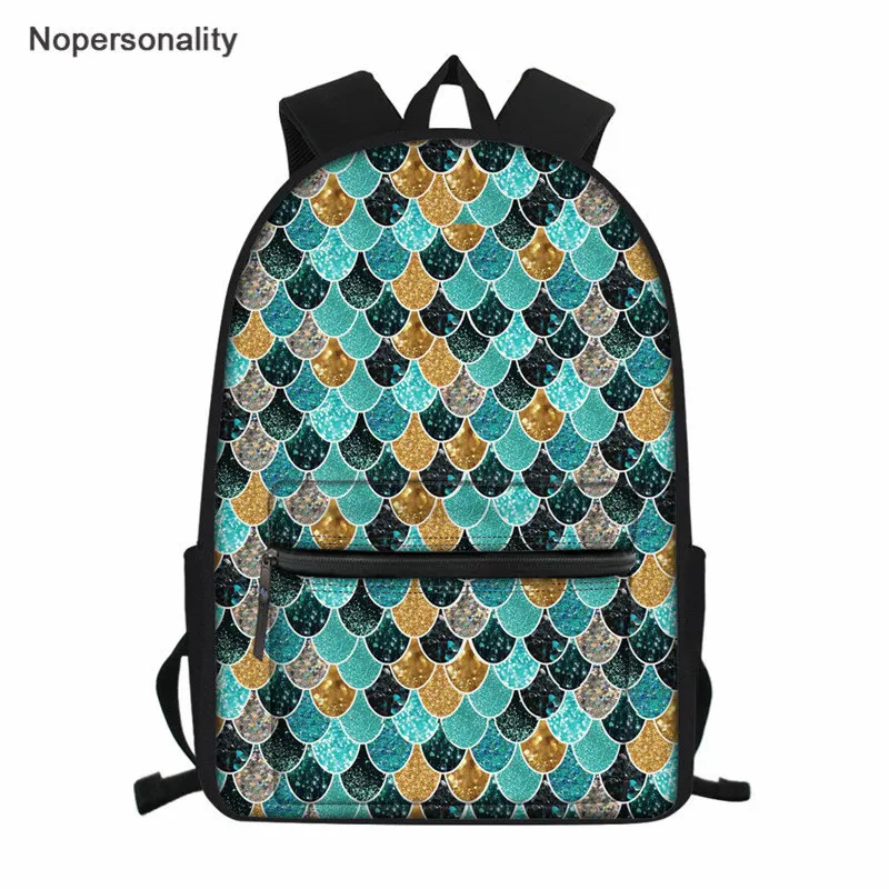 Nopersonality школьная сумка русалки для девочек красивый женский рюкзак Mochila Подростковая Детская школьная книга сумки - Цвет: L3135Z58