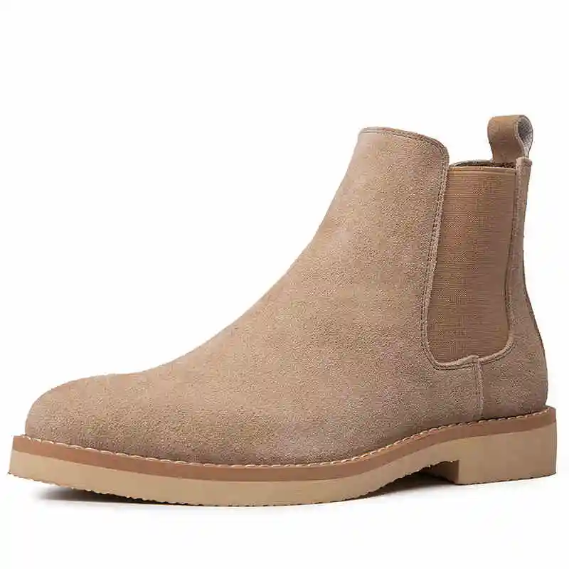 Botas chelsea de cuero natural para hombre, zapatos transpirables de talla  grande, a la moda, de lujo, para exteriores|Botinas| - AliExpress