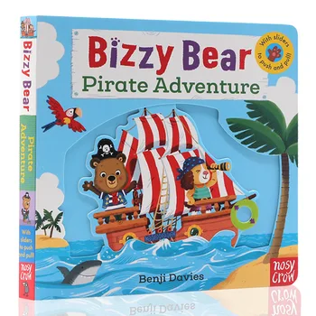 

Educational Toys for Children English Picture Book Bizzy Bear Pirate Adventure Parper Board Book Children Toy Operation Books