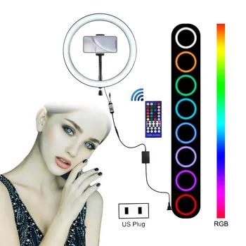 

9 inch Ring Light Tripod Phone Stand Holder for Video Makeup Mini LED Camera Light with Smart Phone Holder Desktop LED Lamp
