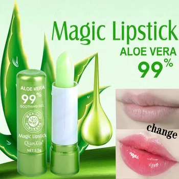 1pcs  Aloe Vera Lipstick Color Changing Lip Balm Lasting Moisturizing Moisturizing Waterproof Temperature Change Lip Balm 1